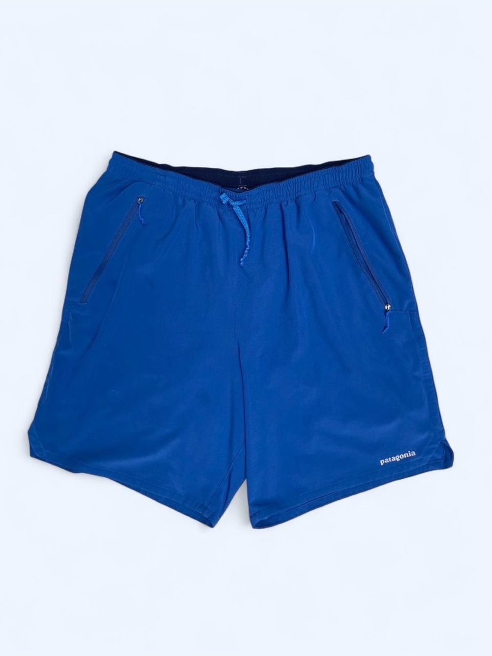 Patagonia Men’s Nine Trails lined Blue Athletic Training Shorts 8” inseam gym M